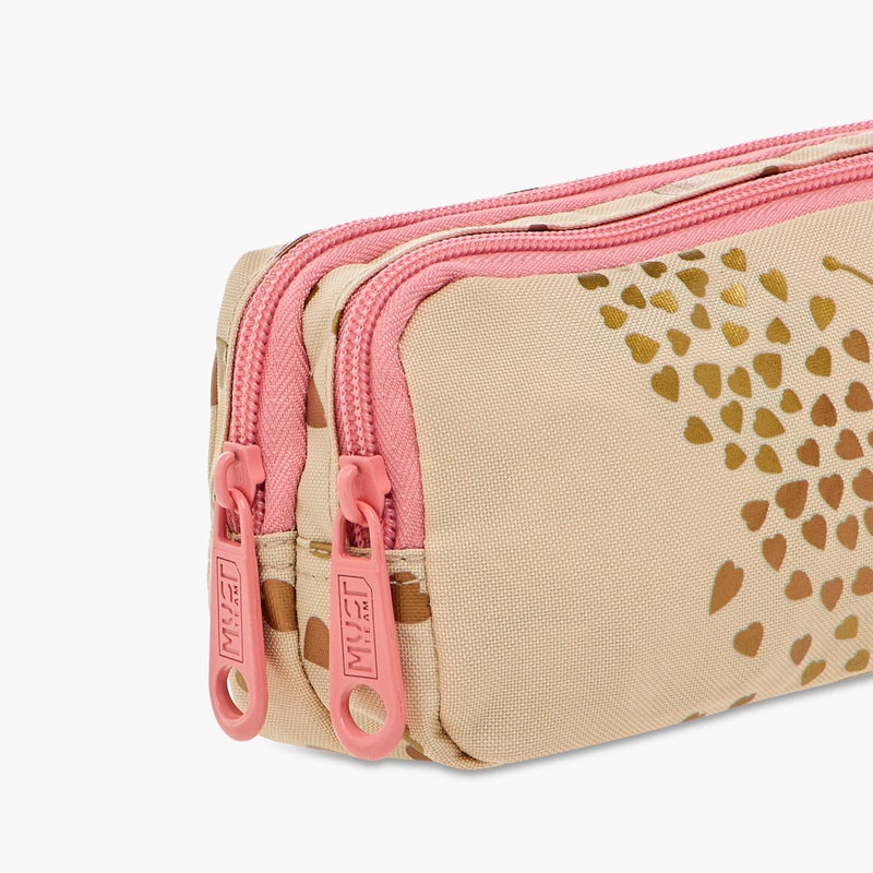 Must Pencil Case-Butterfly-2 Cmprt-1.10L-Age 5-8 (Polyester) Yellow \ 21X6X9 - Image 4